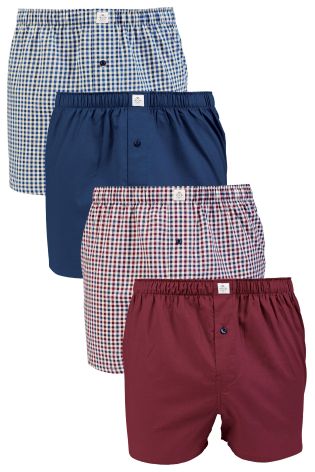 Four Pack Gingham Boxers